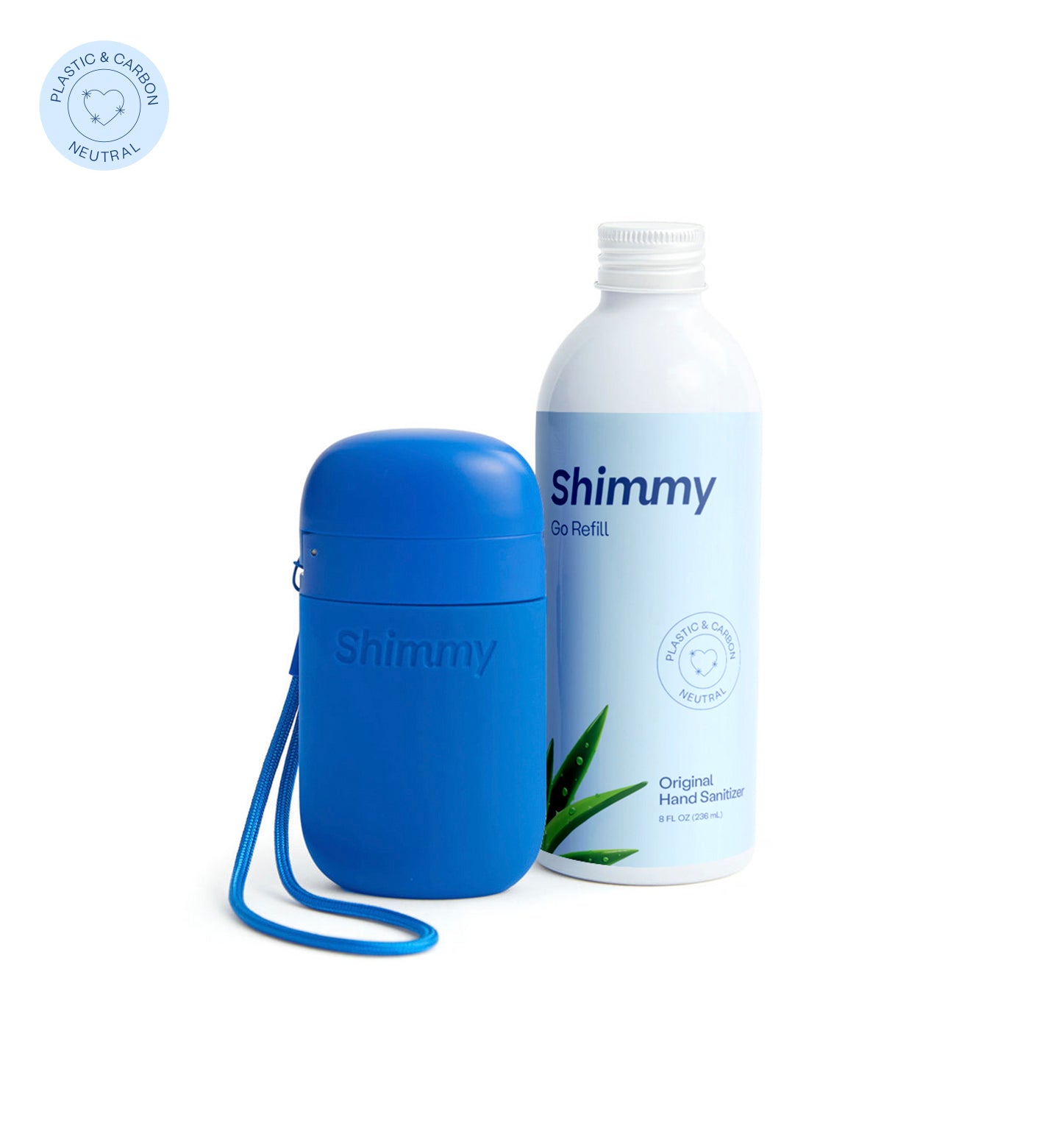 Shimmy Go Portable Hand Sanitizer Dispenser Navy Blue + Original Hand Sanitizer [40734739169471] - 40734739169471